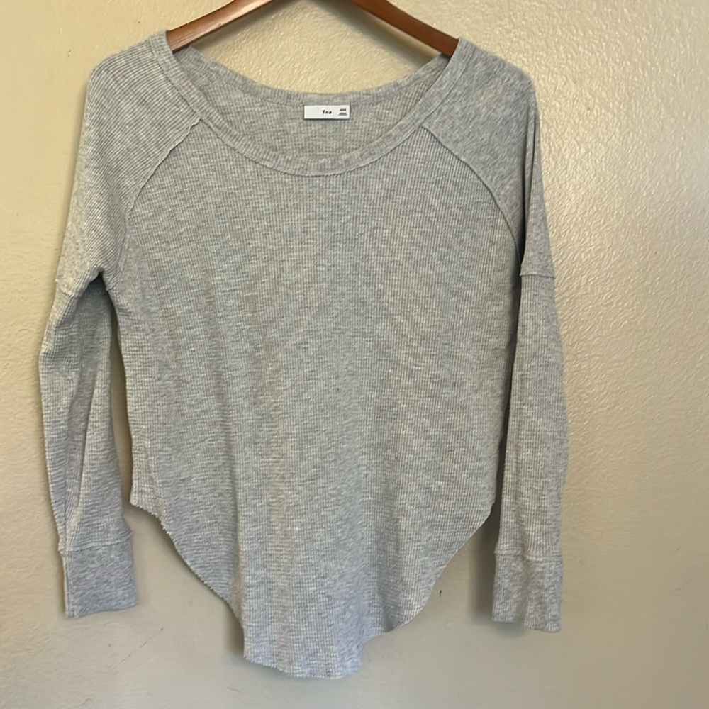 TNA Artizia Waffle Knit Long Sleeve Shirt XXS